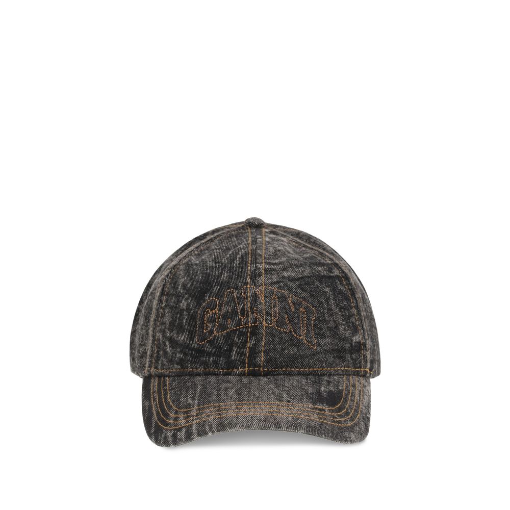 Ganni Denim Baseball Hat