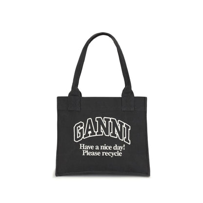 Ganni Logo canvas Tote Bag