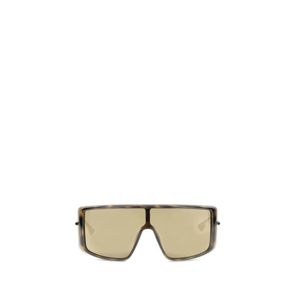 Alexander McQueen Havana T-Bar Visor Sunglasses