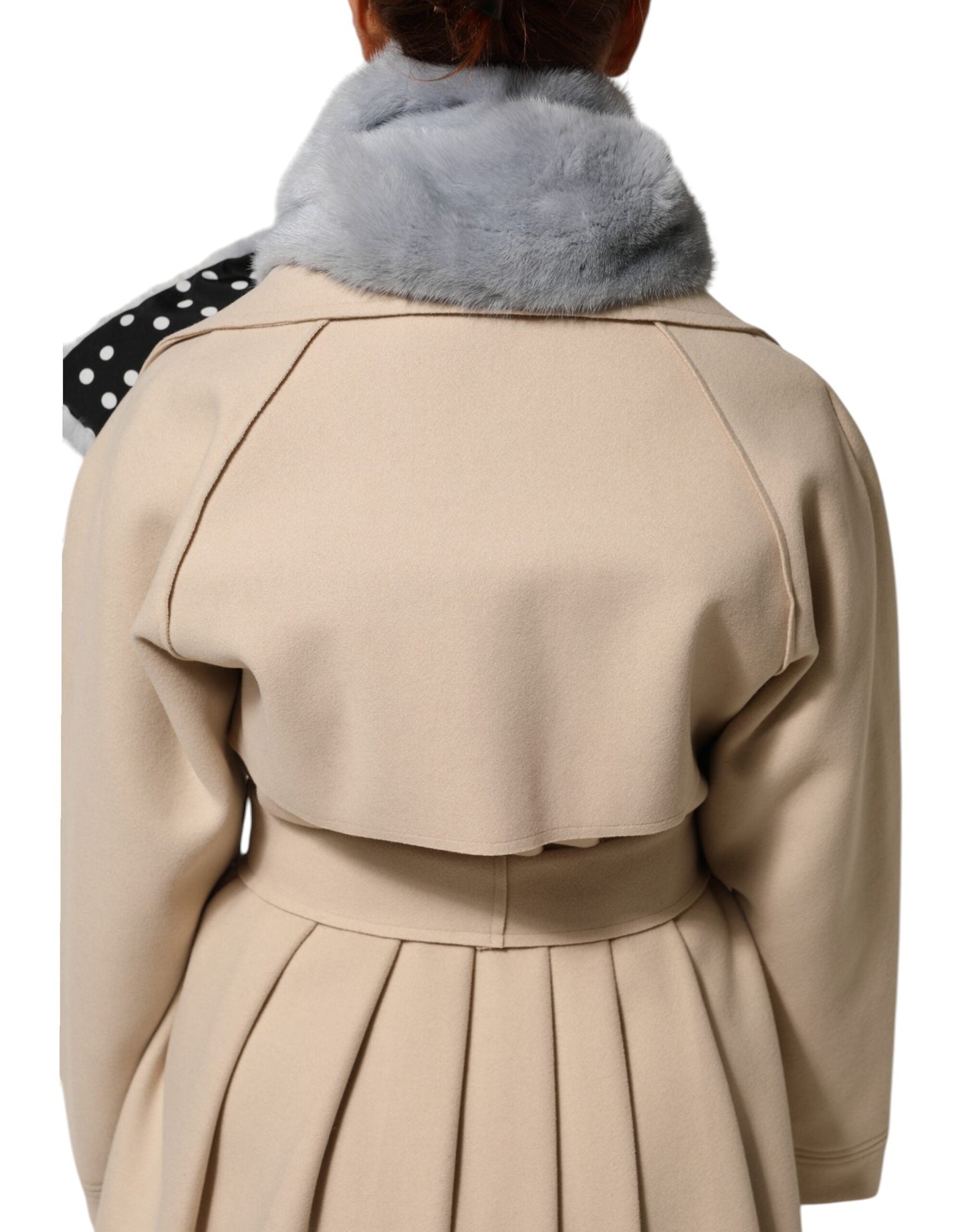 Dolce & Gabbana Powder Blue Mink Fur Neck Warmer Scarf