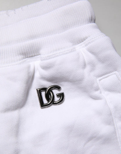 Dolce & Gabbana White Ripped Mid Waist Casual Bermuda Short
