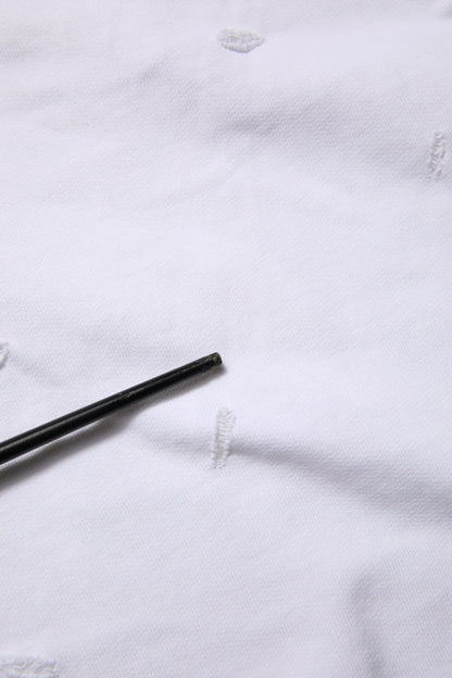 Dolce & Gabbana White Ripped Mid Waist Casual Bermuda Short