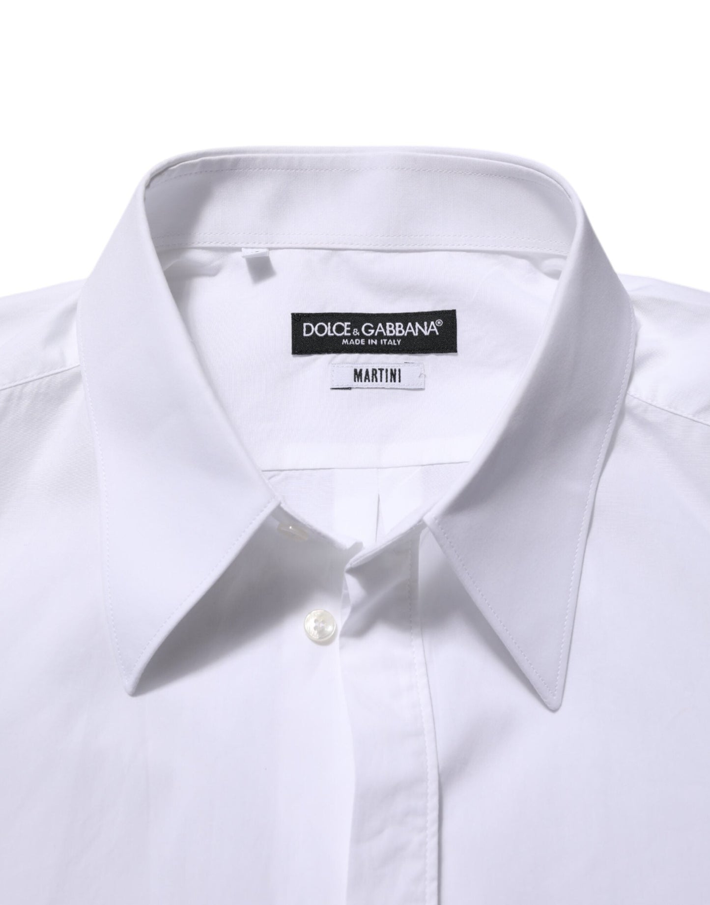 Dolce & Gabbana White Cotton MARTINI Men Formal Dress Shirt