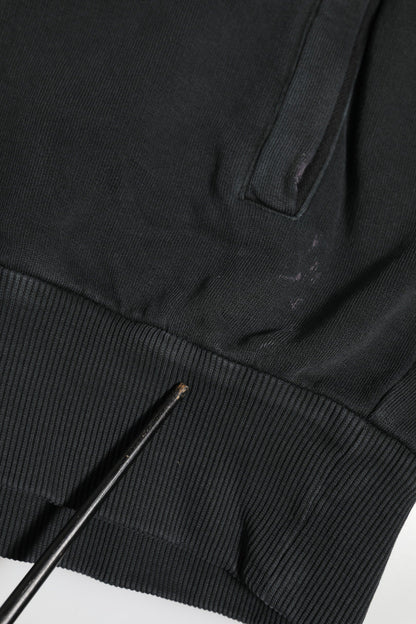 Dolce & Gabbana Black Logo FullZip Hooded Sweatshirt Sweater