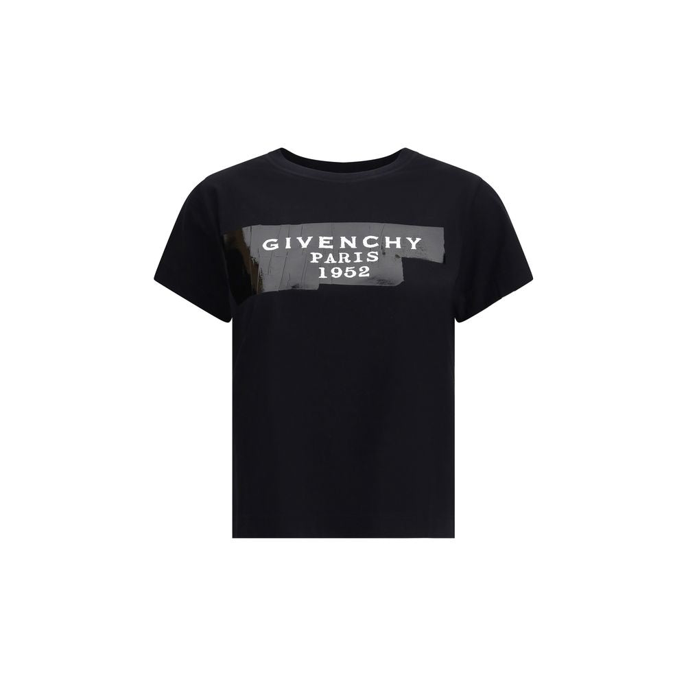 Givenchy Cotton T-shirt with print black givenchy tape