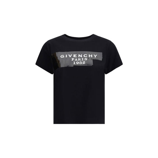 Givenchy Cotton T-shirt with print black givenchy tape