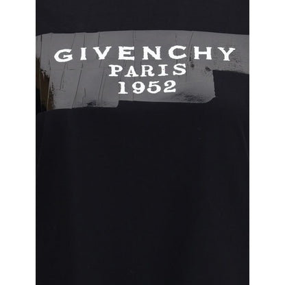 Givenchy Cotton T-shirt with print black givenchy tape