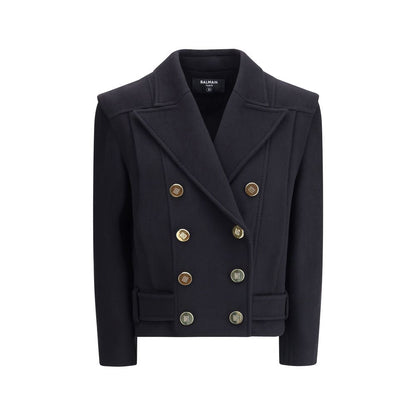 Balmain Wool Double-breasted Coat