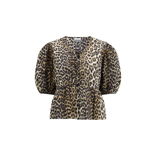 Ganni Leopard cotton Shirt