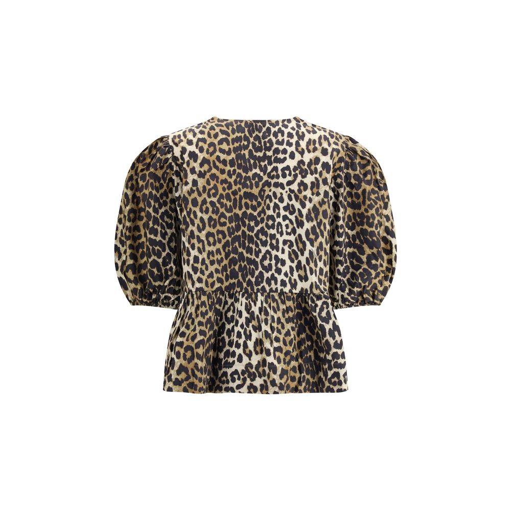 Ganni Leopard cotton Shirt