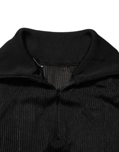 Dolce & Gabbana Black Viscose Turtle Neck Pullover Sweater