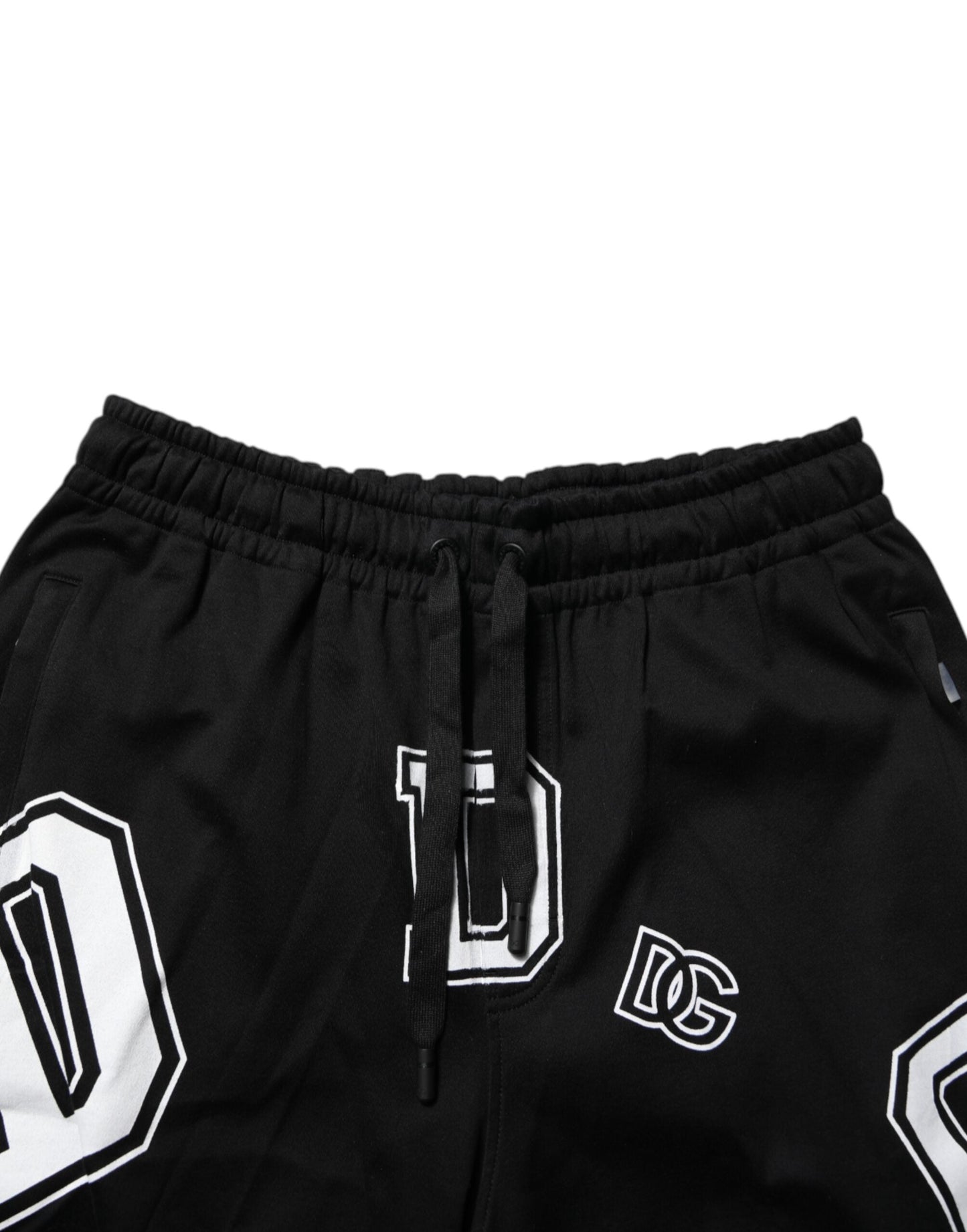 Dolce & Gabbana Black Logo Print Cotton Casual Bermuda Short