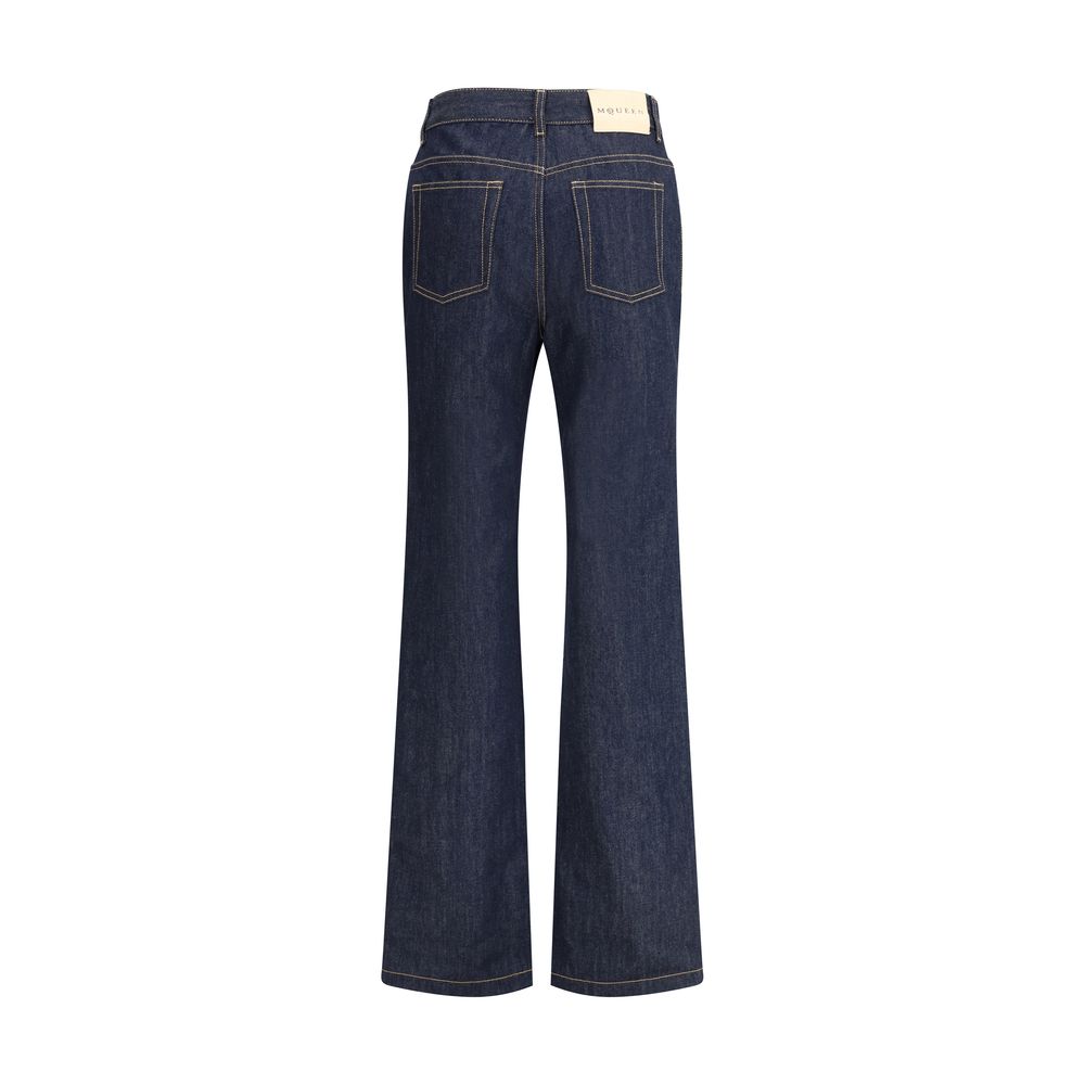 Alexander McQueen Denim Jeans feature a straight leg