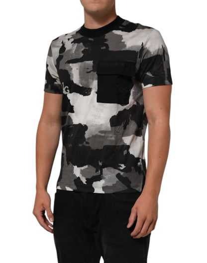 Dolce & Gabbana Multicolor Camouflage Men Short Sleeves T-shirt