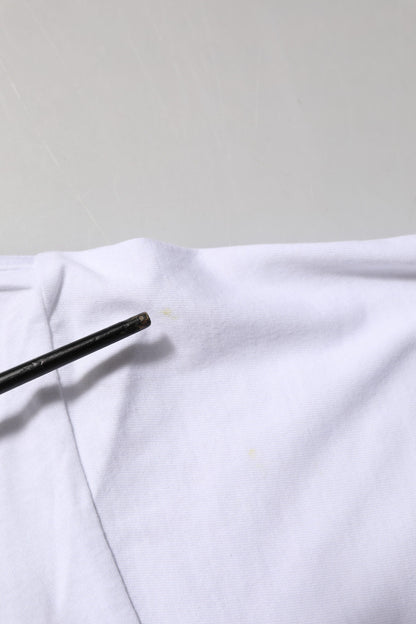 Dolce & Gabbana White Graphic Print Cotton CrewNeck T-shirt