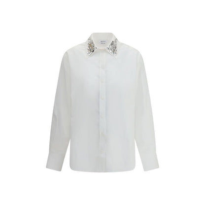 Alexander McQueen Long-sleeved Shirt with embellished collar
