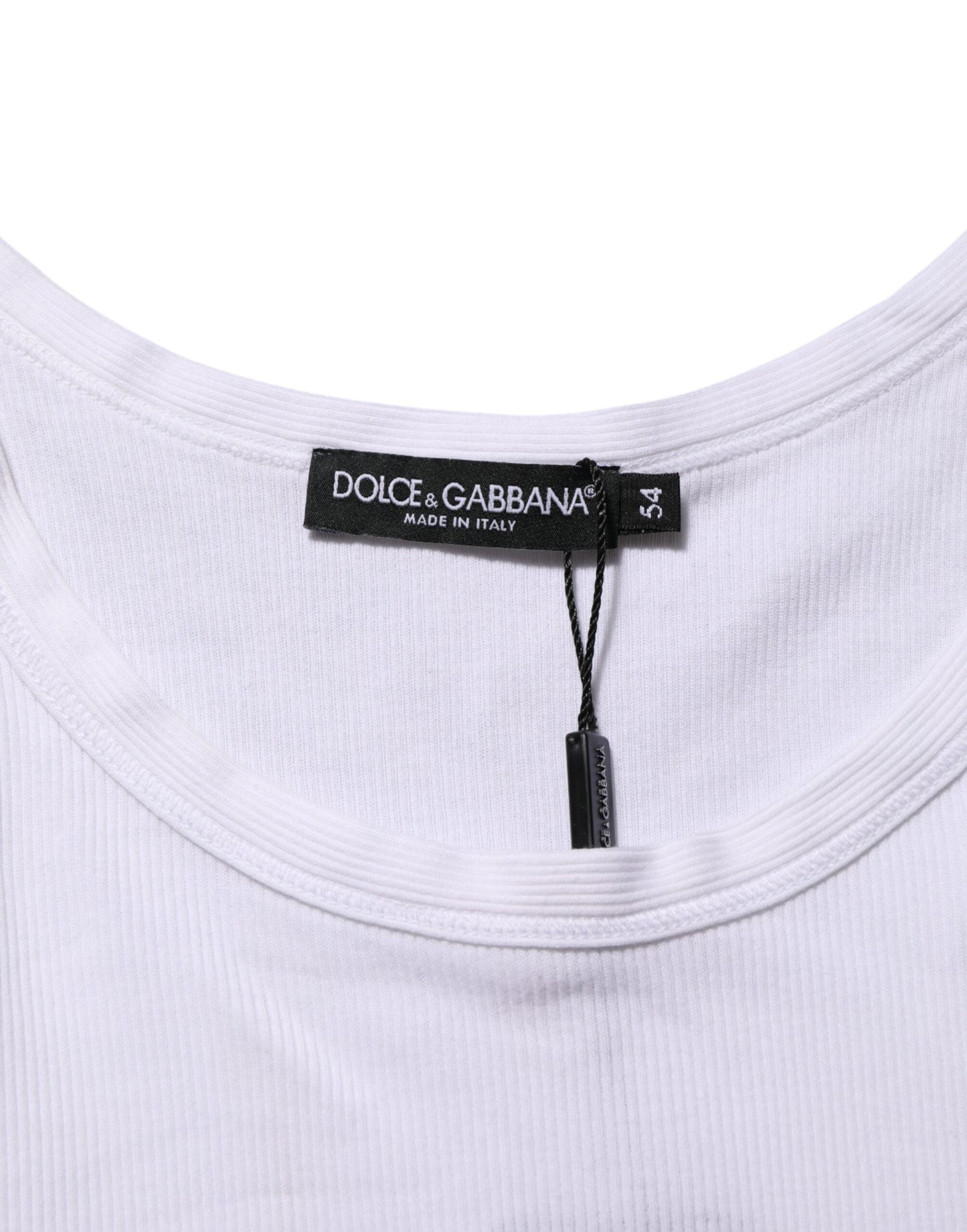 Dolce & Gabbana White Sleeveless Round Neck Tank Top T-shirt