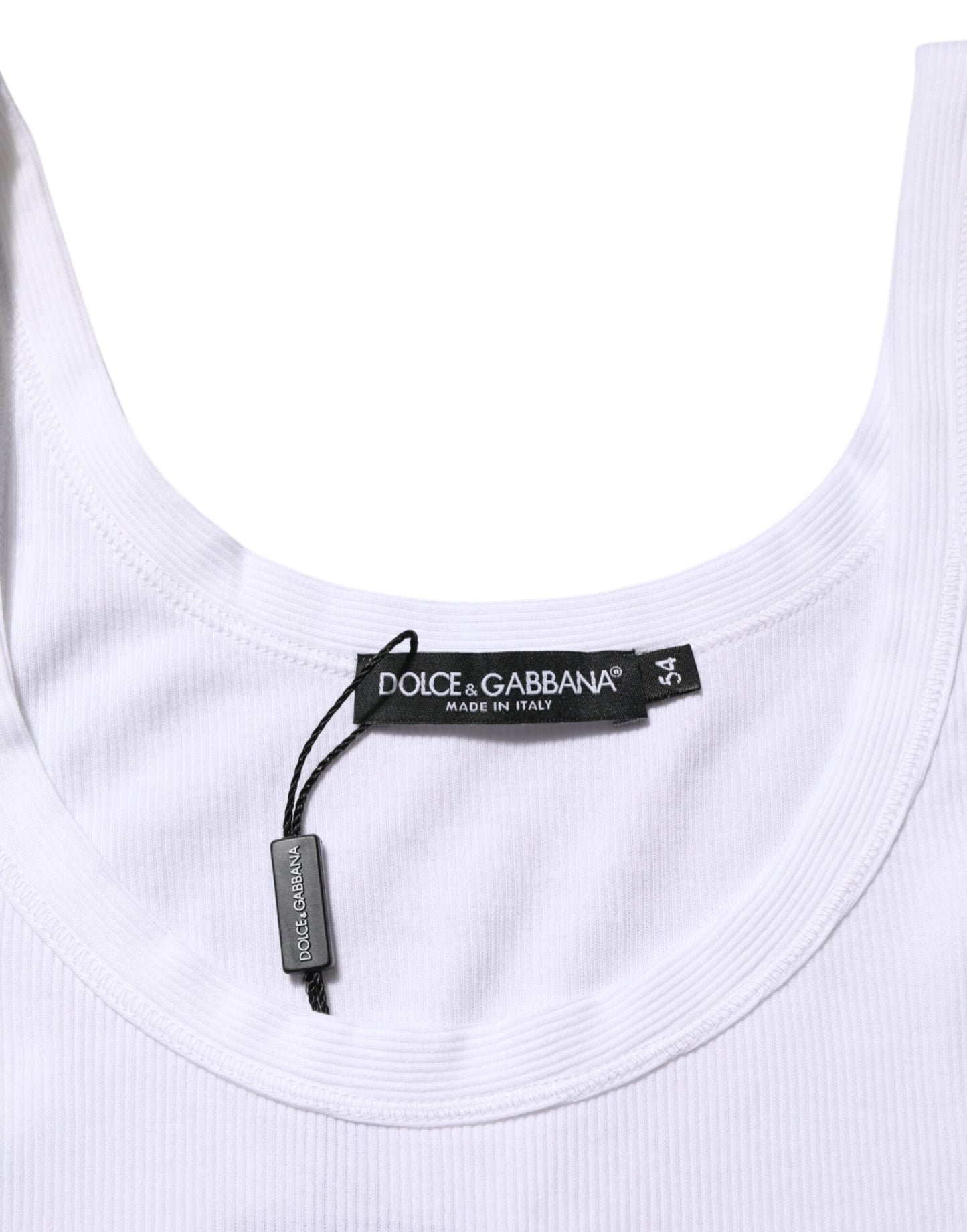 Dolce & Gabbana White Sleeveless Round Neck Tank Top T-shirt