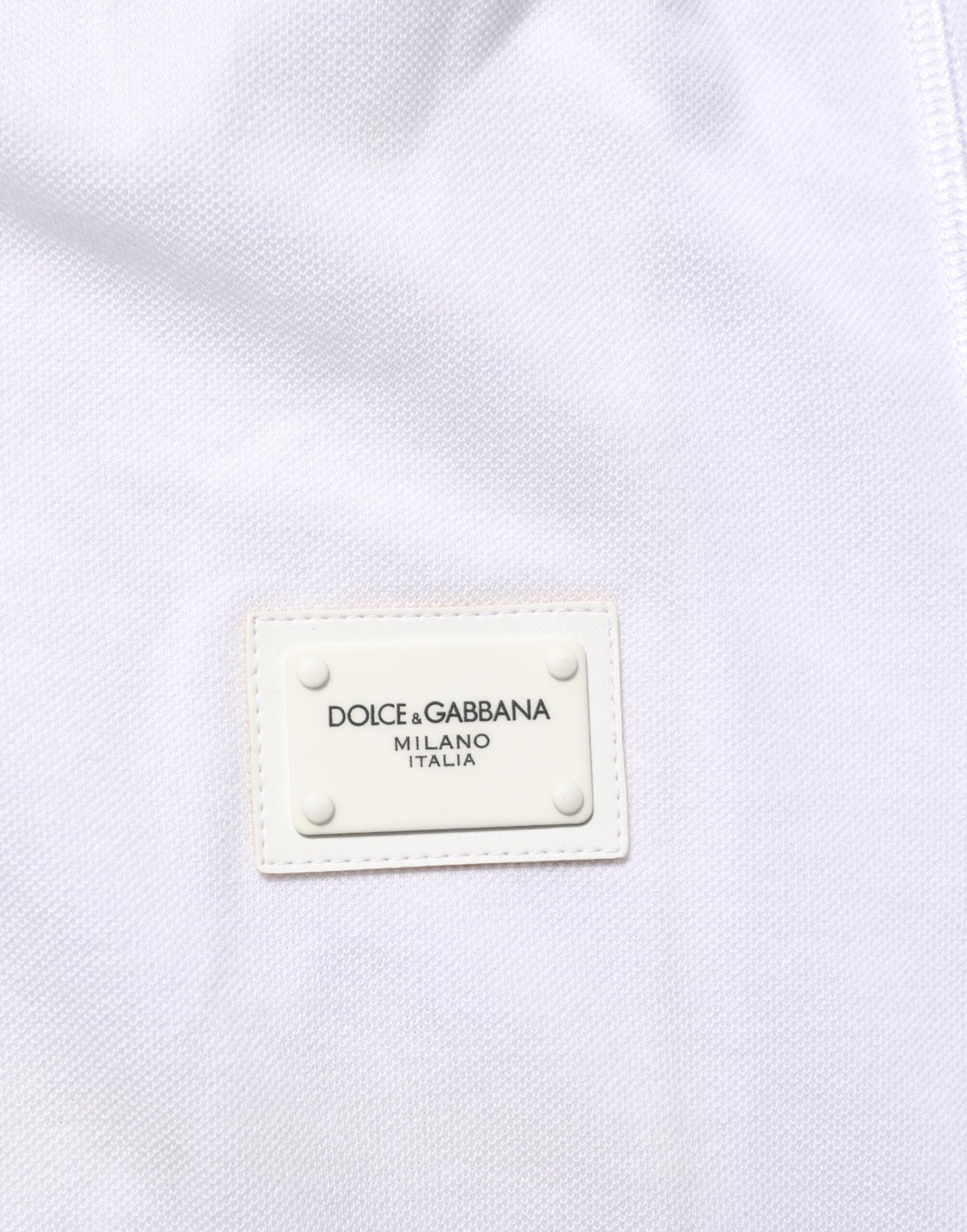 Dolce & Gabbana White Collared Short Sleeves Polo Men T-shirt