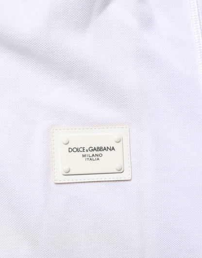 Dolce & Gabbana White Collared Short Sleeves Polo Men T-shirt