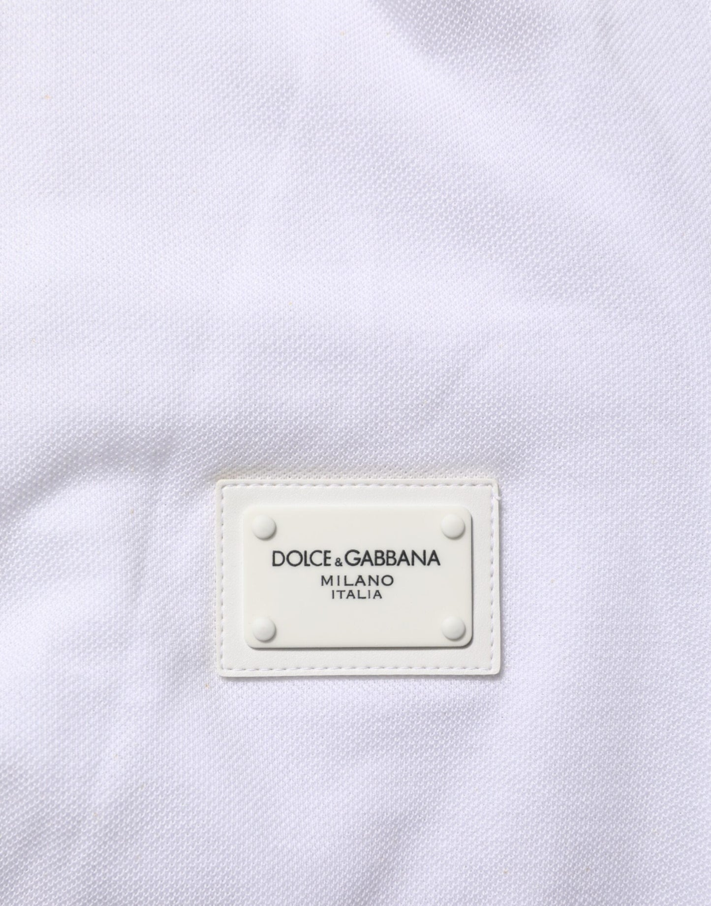 Dolce & Gabbana White Collared Short Sleeves Polo T-shirt
