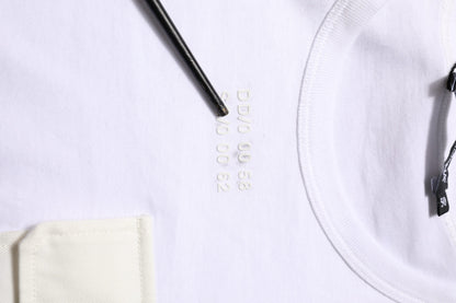 Dolce & Gabbana White Cotton Pocket Short Sleeves Men T-shirt