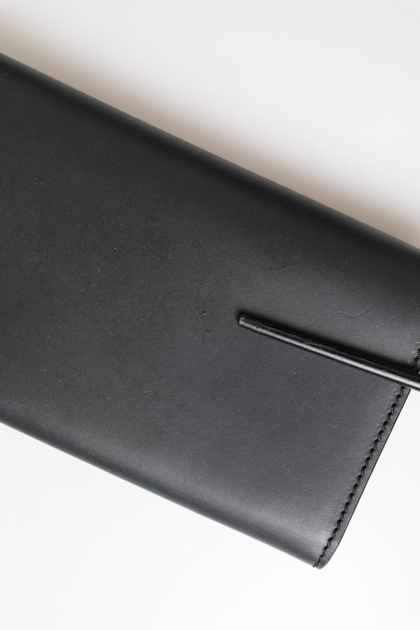 Dolce & Gabbana Black Leather Logo Embossed Mini Bifold Wallet Borse Bag