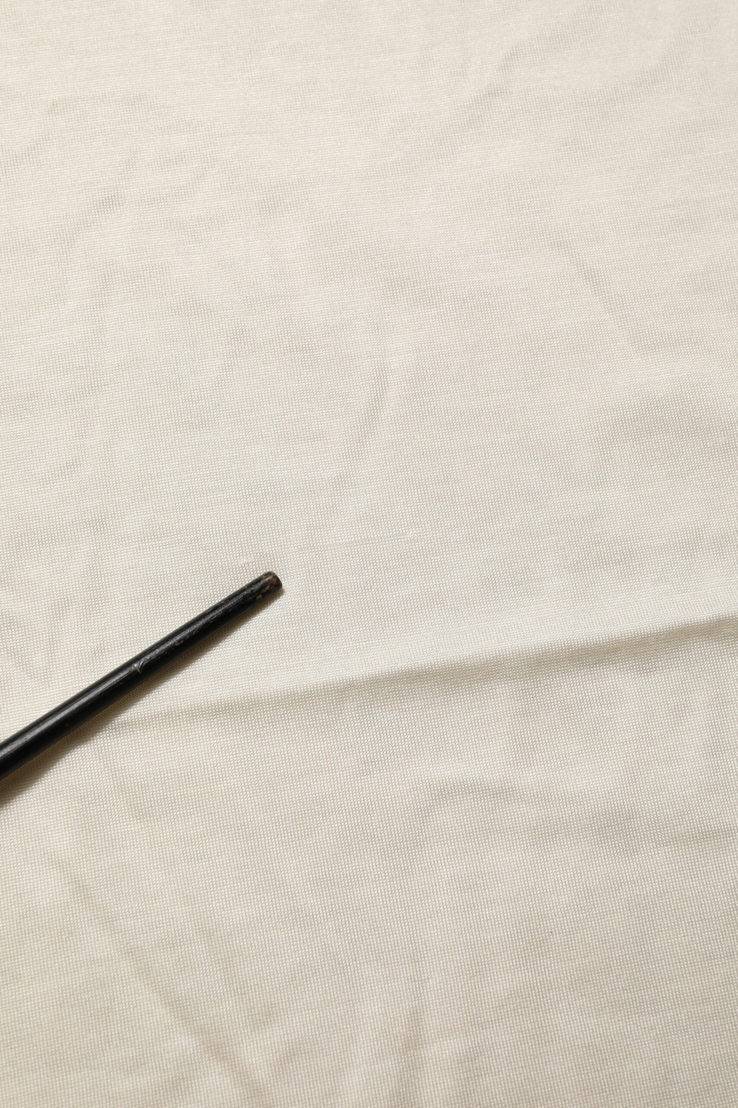 Dolce & Gabbana Off White Silk Crew Neck Short Sleeve T-shirt