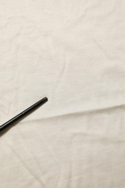 Dolce & Gabbana Off White Silk Crew Neck Short Sleeve T-shirt