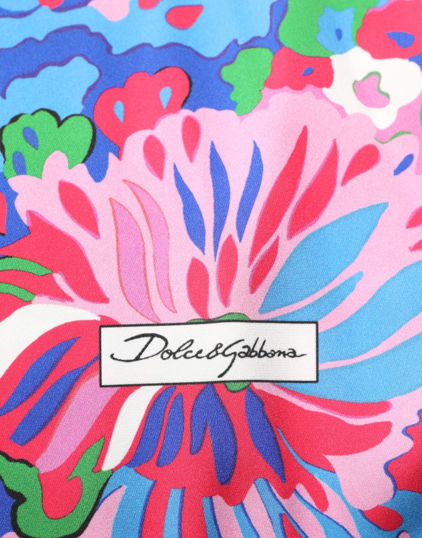 Dolce & Gabbana Multicolor Floral Printed Tunic Blouse Top