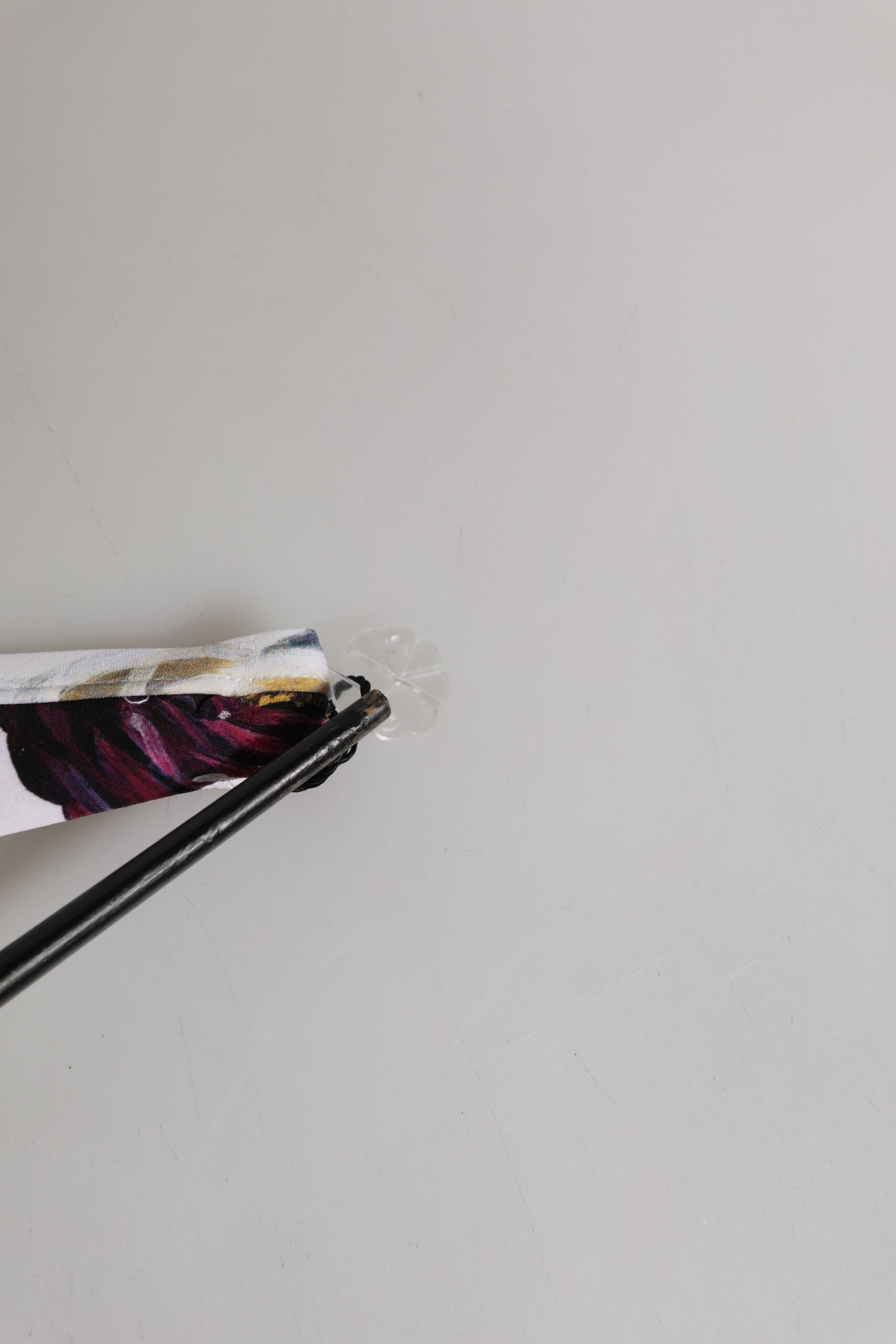 Dolce & Gabbana White Floral Print Halter Bikini Top Swimwear