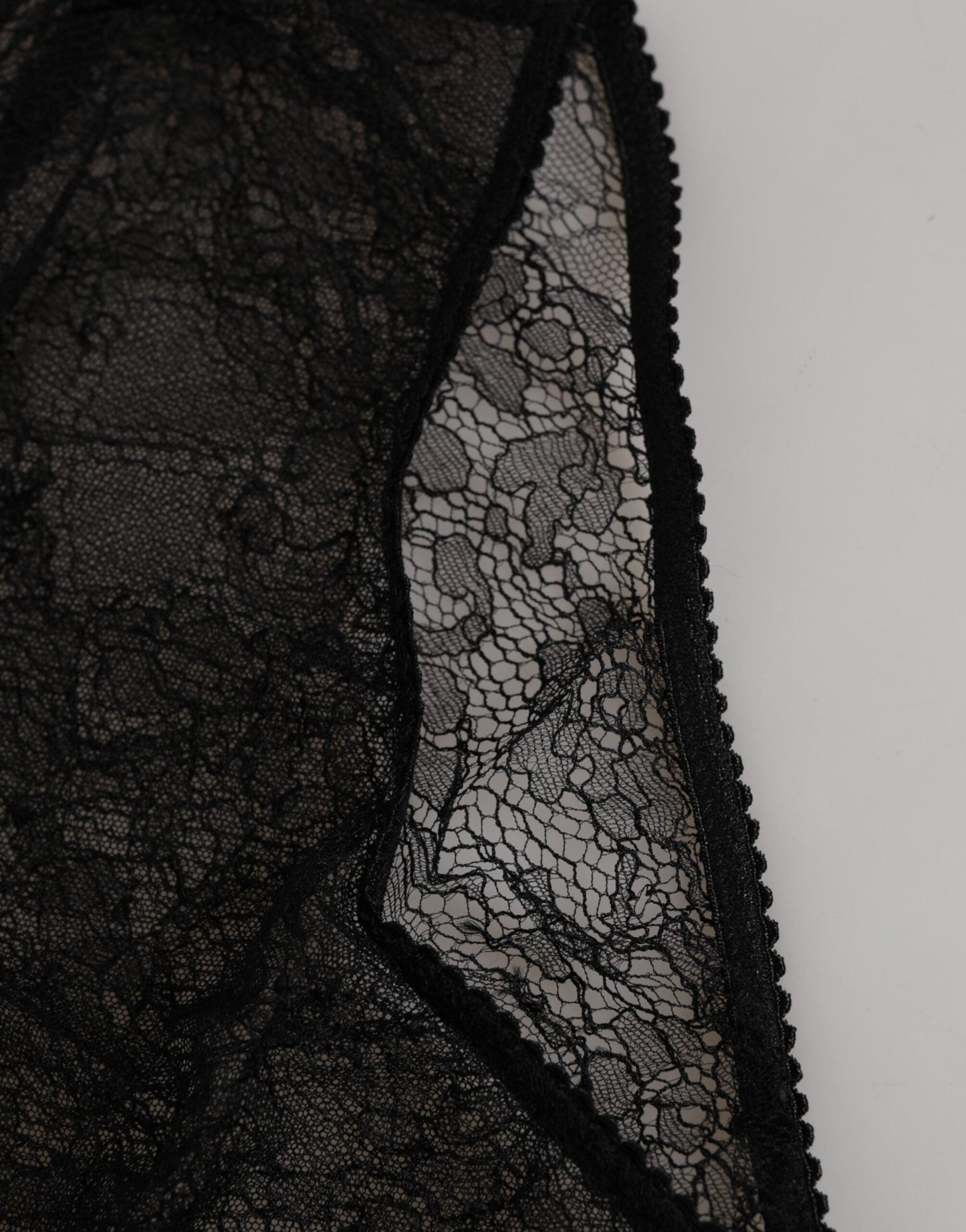 Dolce & Gabbana Black Nylon Stretch High Waist Panty Underwear