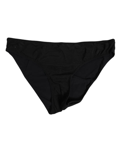 Dolce & Gabbana Black Nylon Stretch Slip Brief Women Underwear