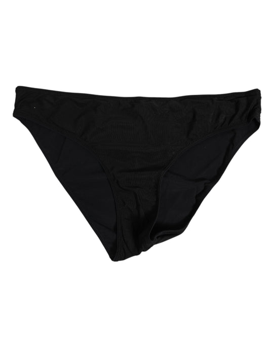 Dolce & Gabbana Black Nylon Stretch Slip Brief Women Underwear