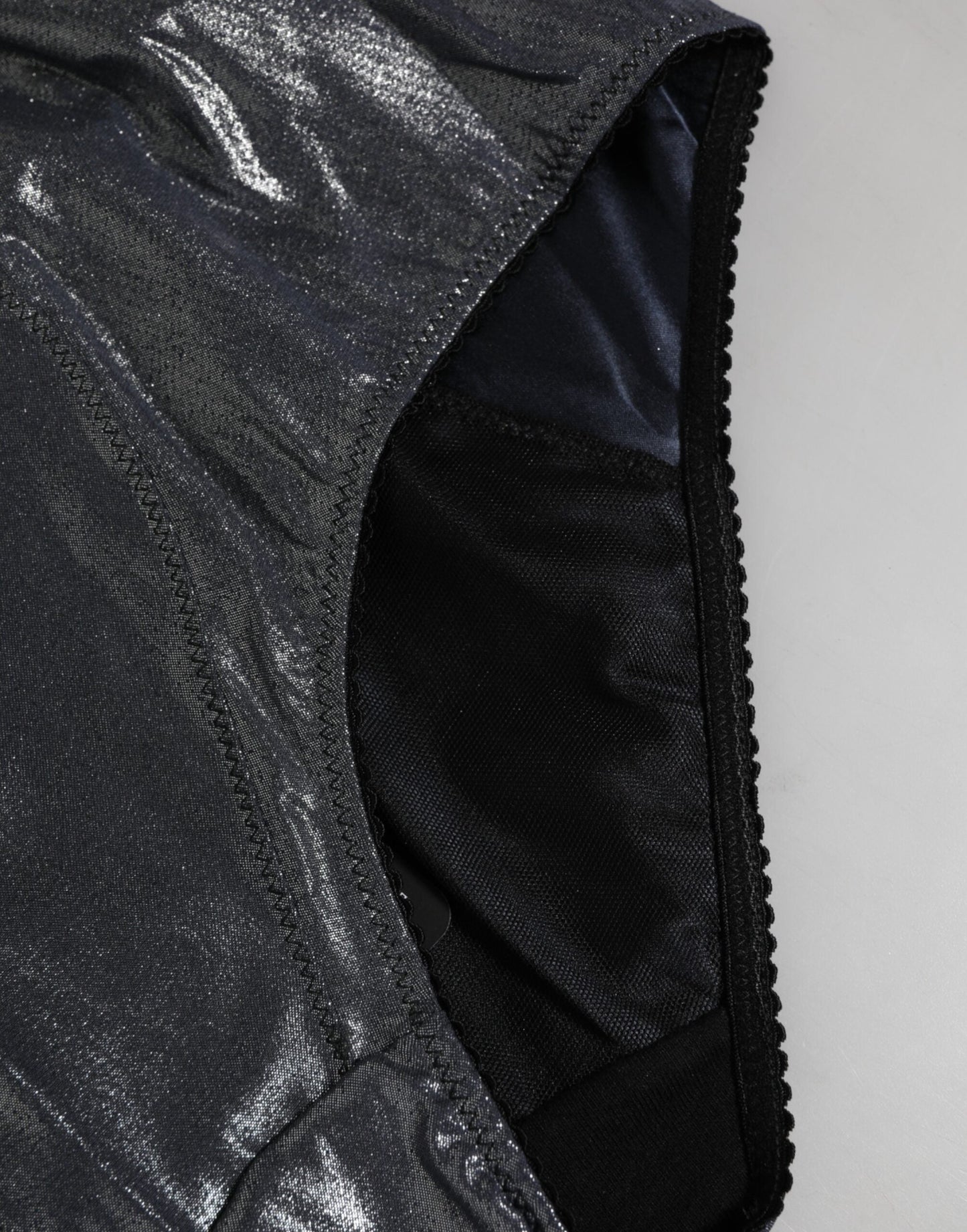 Dolce & Gabbana Gray Silk Stretch Slip Girdle Panty Underwear