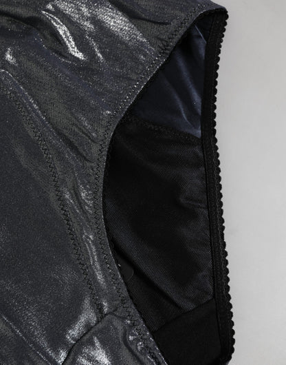 Dolce & Gabbana Gray Silk Stretch Slip Girdle Panty Underwear