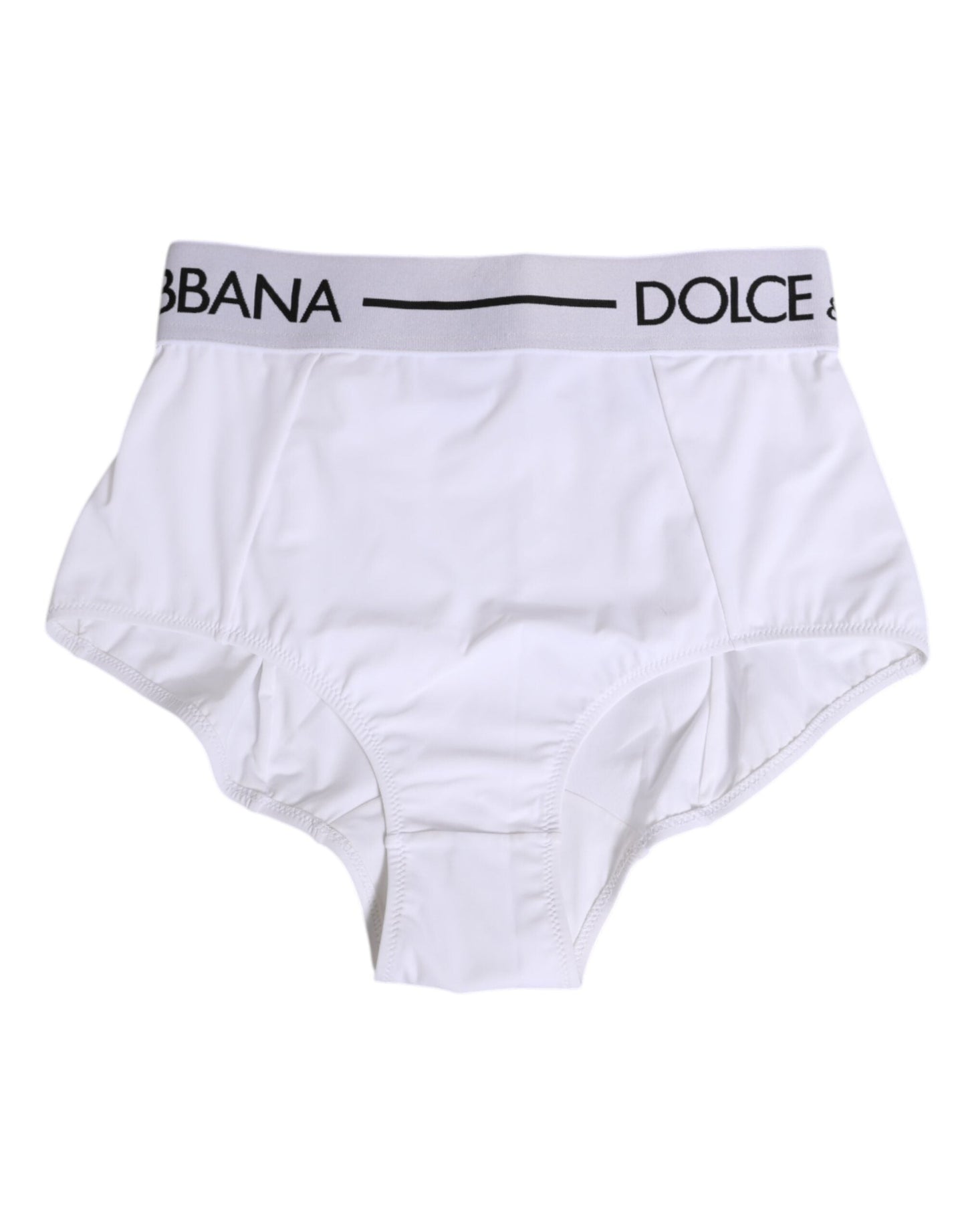 Dolce & Gabbana White Nylon Logo Waistband Coulotte Underwear