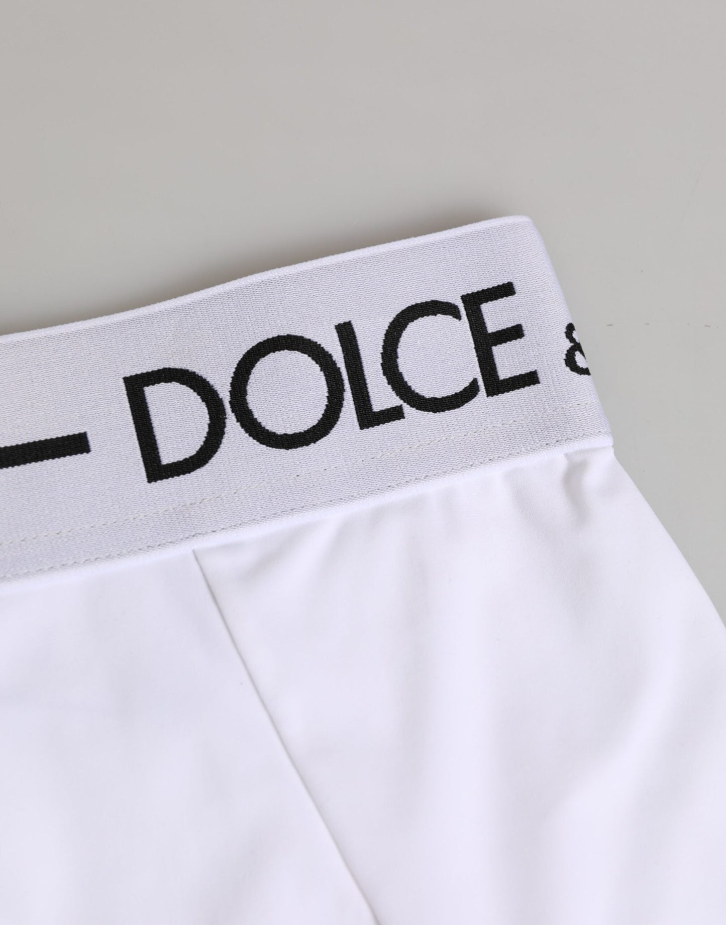 Dolce & Gabbana White Nylon Logo Waistband Coulotte Underwear