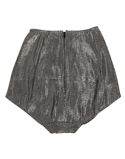 Dolce & Gabbana Gray Silk Stretch Slip Girdle Panty Underwear