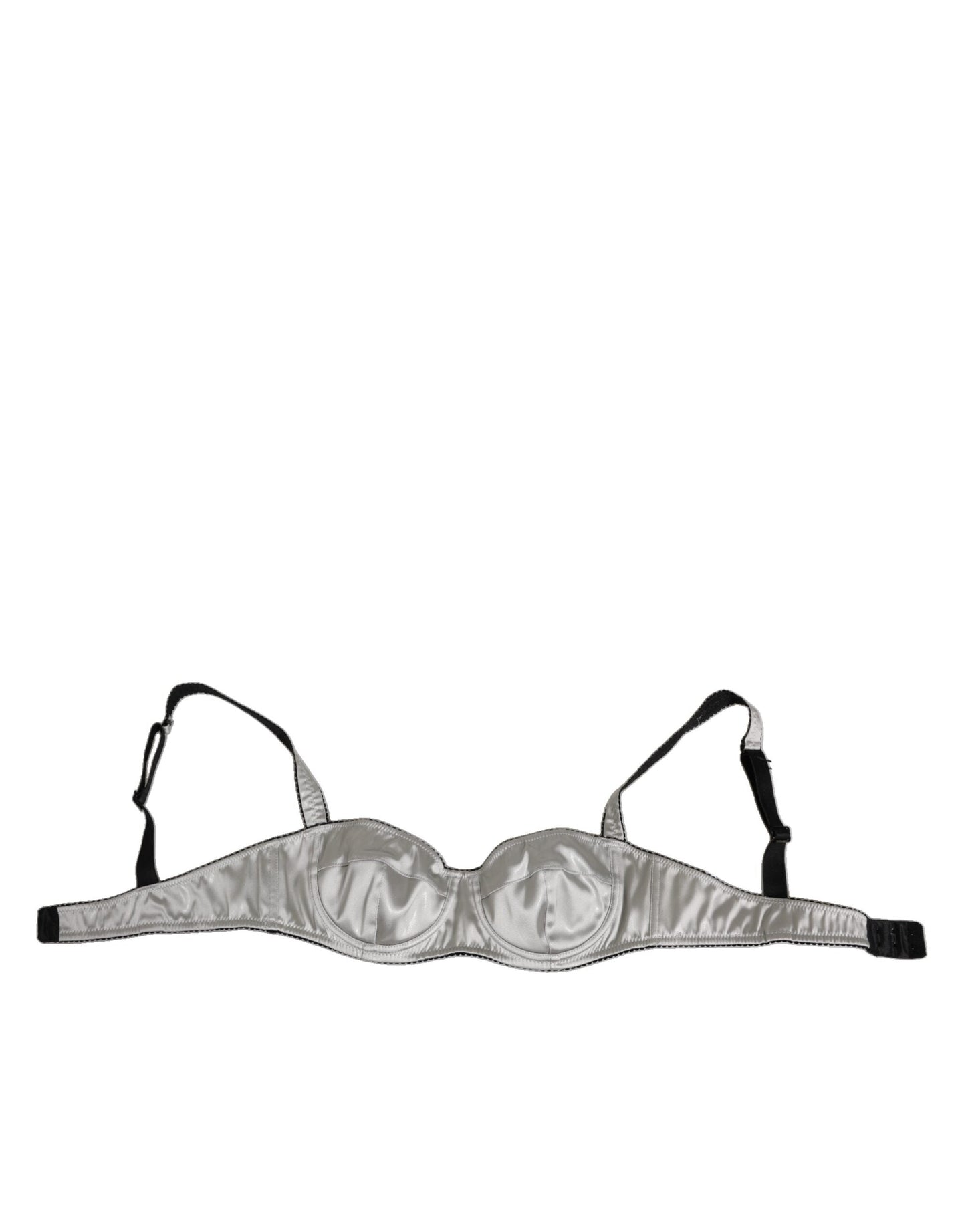 Dolce & Gabbana Gray Acetate Stretch Balconcino Bra Underwear
