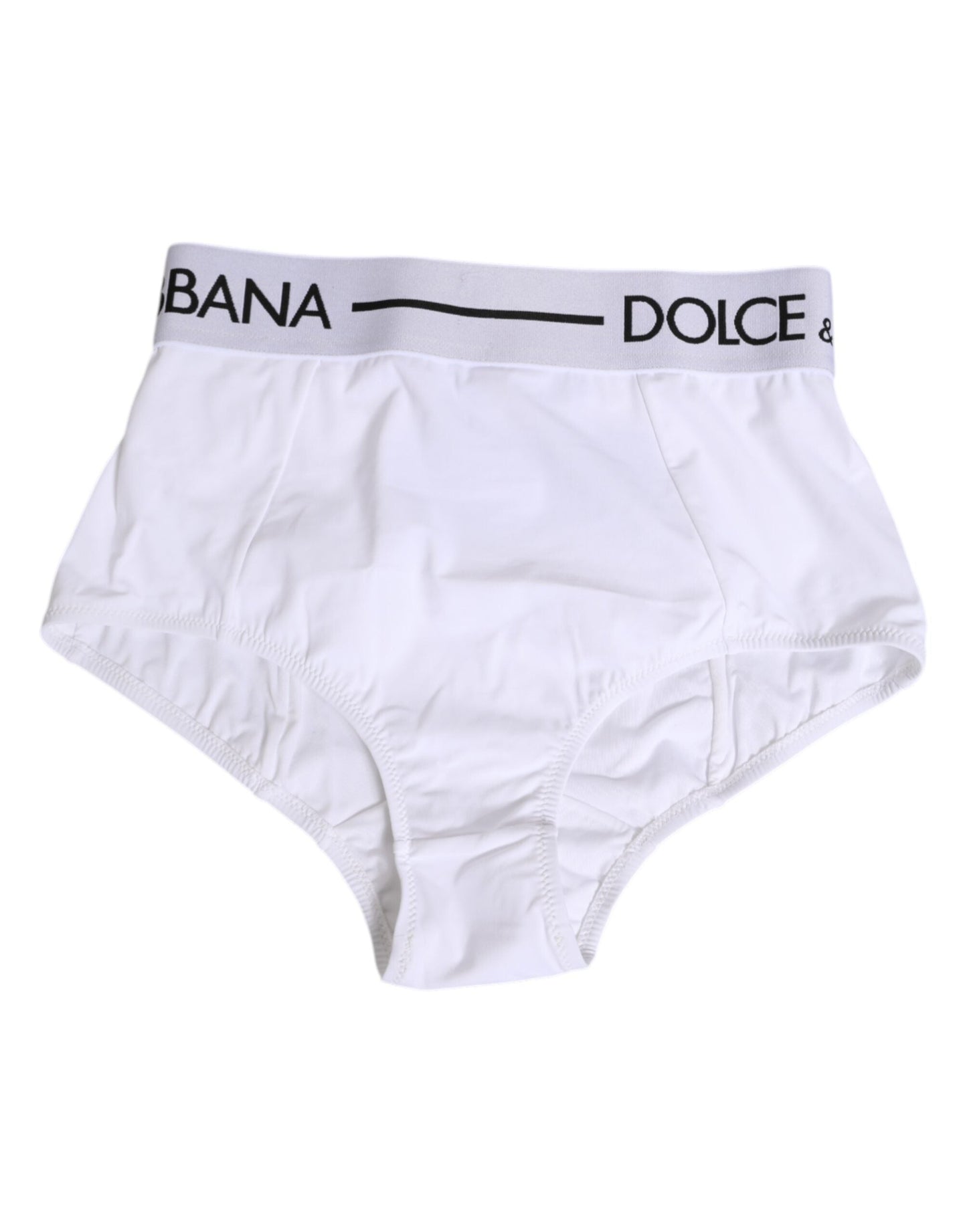 Dolce & Gabbana White Nylon Logo Waistband Panty Underwear