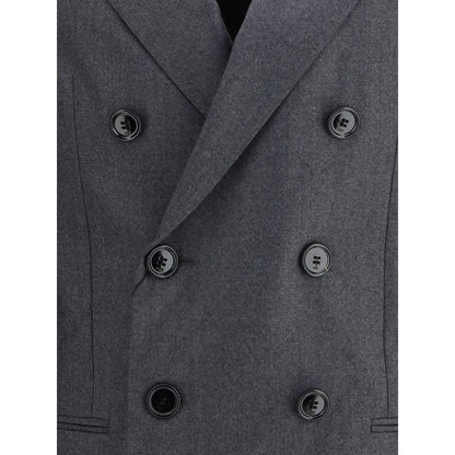 Ami Paris Double-breasted Blazer in Virgin Wool