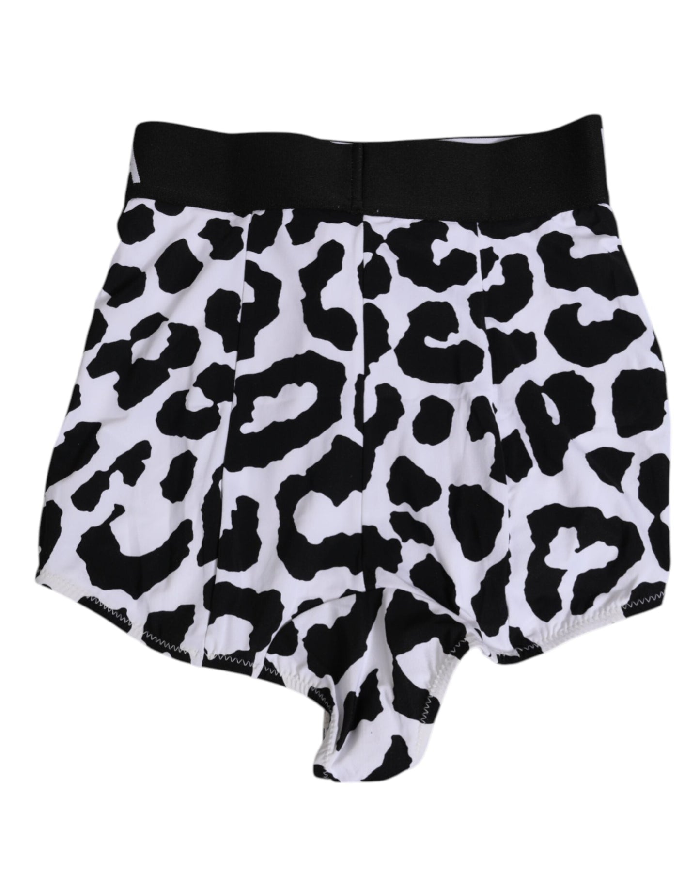 Dolce & Gabbana White Leopard Nylon High Waist Girdle Underwear