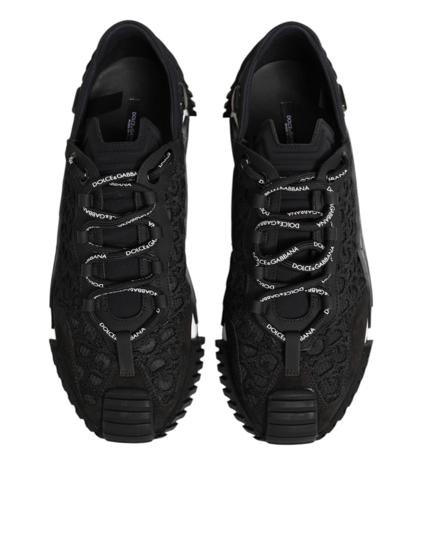 Dolce & Gabbana Black Logo Lace Low Top NS1 Sneaker Shoes
