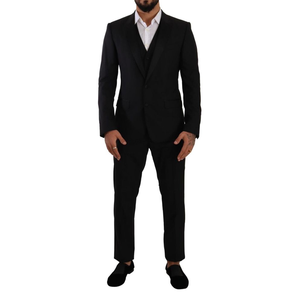 Dolce & Gabbana Black Wool Suits & Blazer