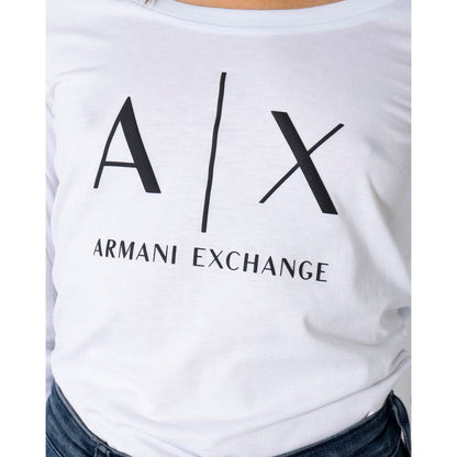Armani Exchange White Cotton Long Sleeve