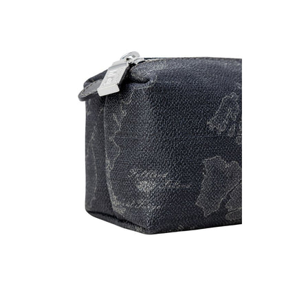 Alviero Martini Prima Classe Black Cotton Clutch Bag