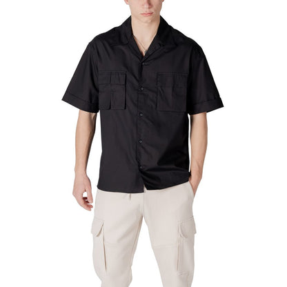 Antony Morato Black Lyocell Shortsleeve