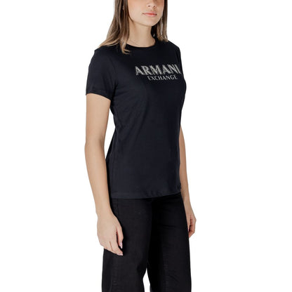 Armani Exchange Black Cotton T-Shirt