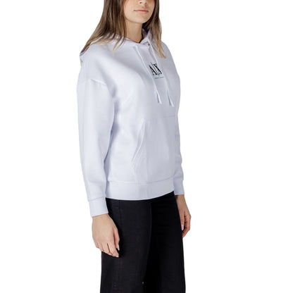 Armani Exchange White Cotton Hoody
